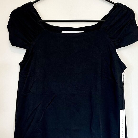NWT REVOLVE Susana Monaco Black Capped Short Sleeve Top - Size Small - Picture 5 of 6